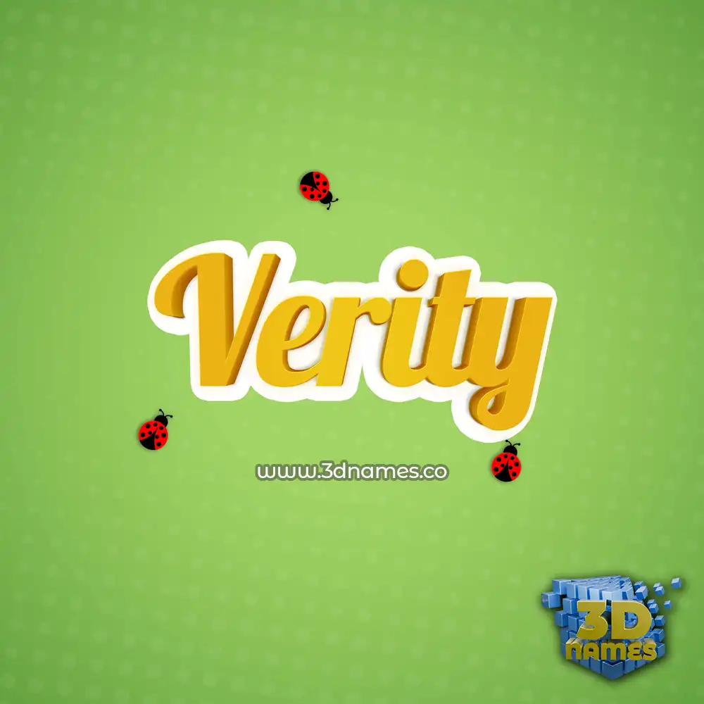 verity in Ladybugs style - 3D name wallpaper