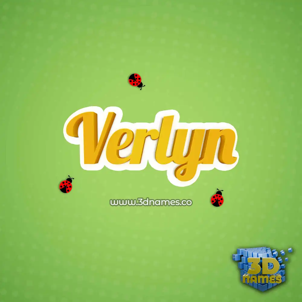 verlyn in Ladybugs style - 3D name wallpaper