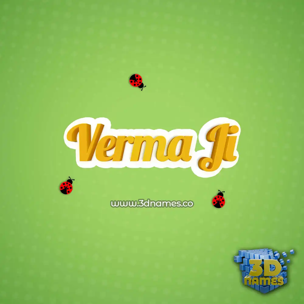 verma ji in Ladybugs style - 3D name wallpaper