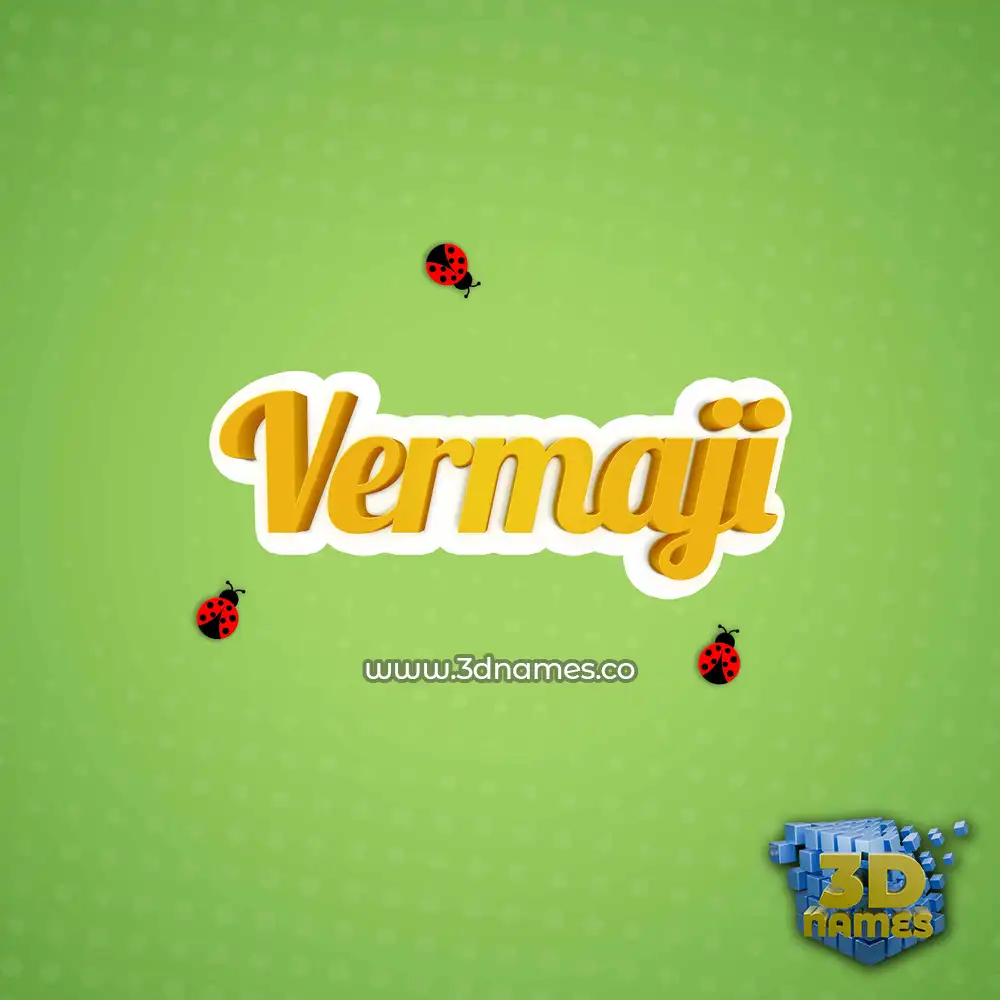 vermaji in Ladybugs style - 3D name wallpaper