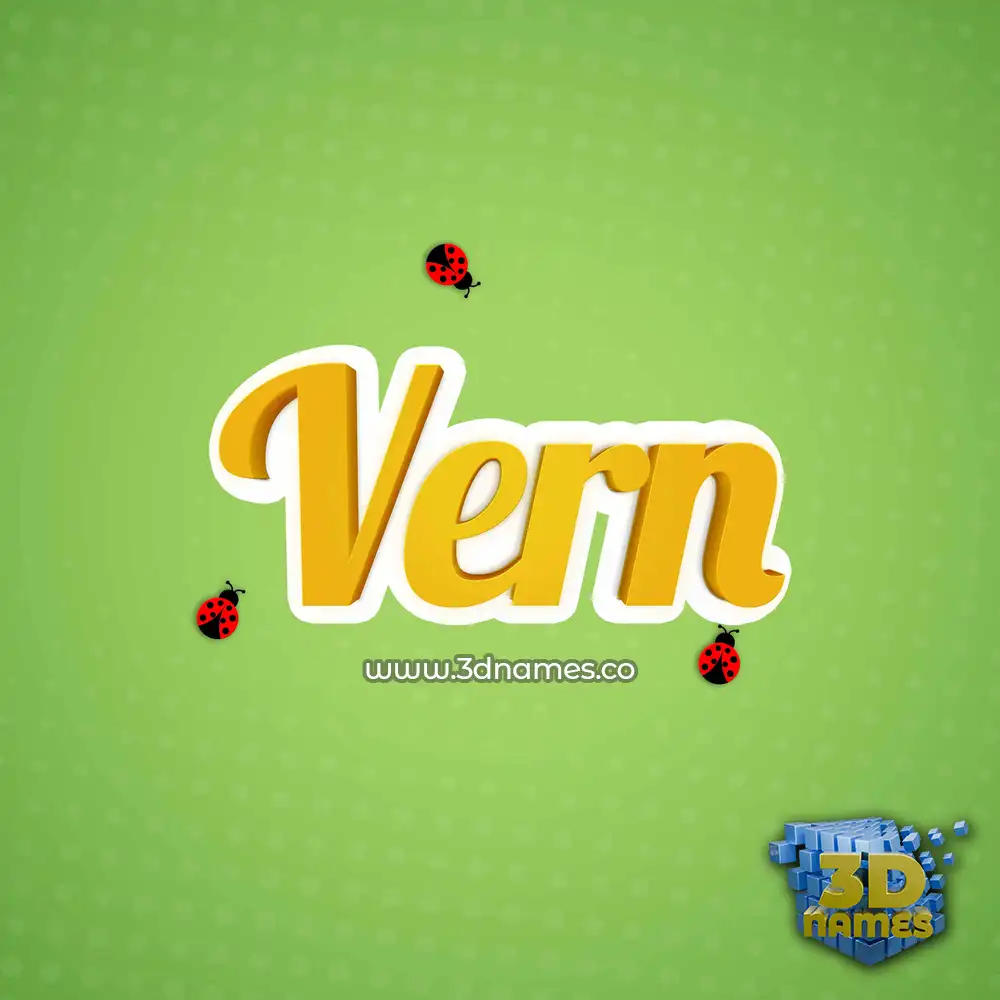 vern in Ladybugs style - 3D name wallpaper