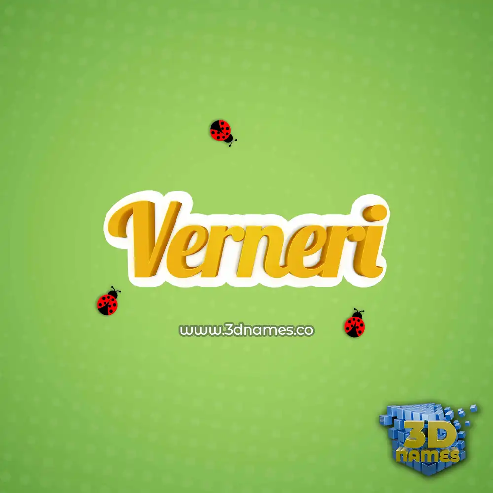 verneri in Ladybugs style - 3D name wallpaper