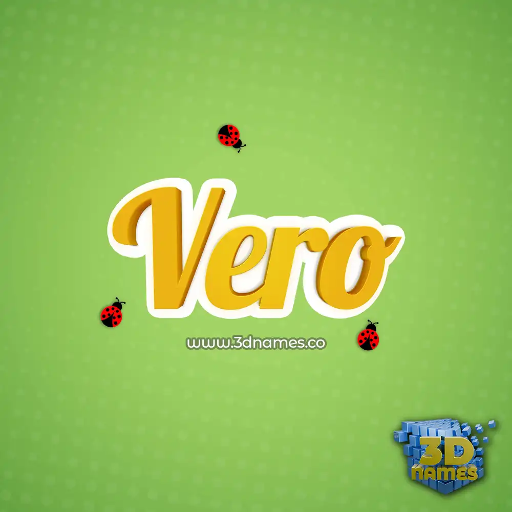 vero in Ladybugs style - 3D name wallpaper