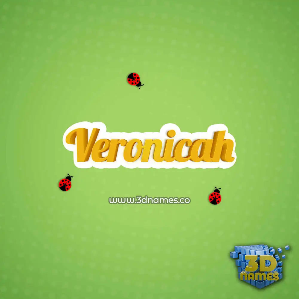 veronicah in Ladybugs style - 3D name wallpaper