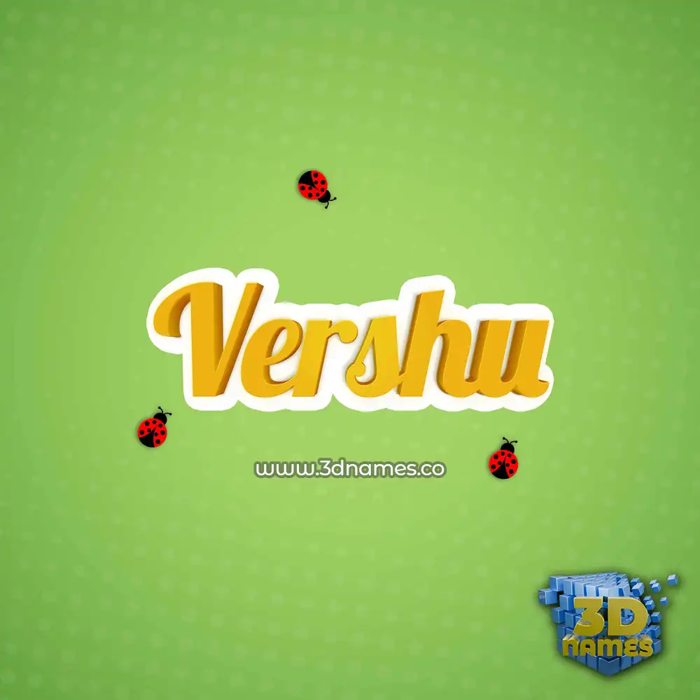 vershu in Ladybugs style - 3D name wallpaper