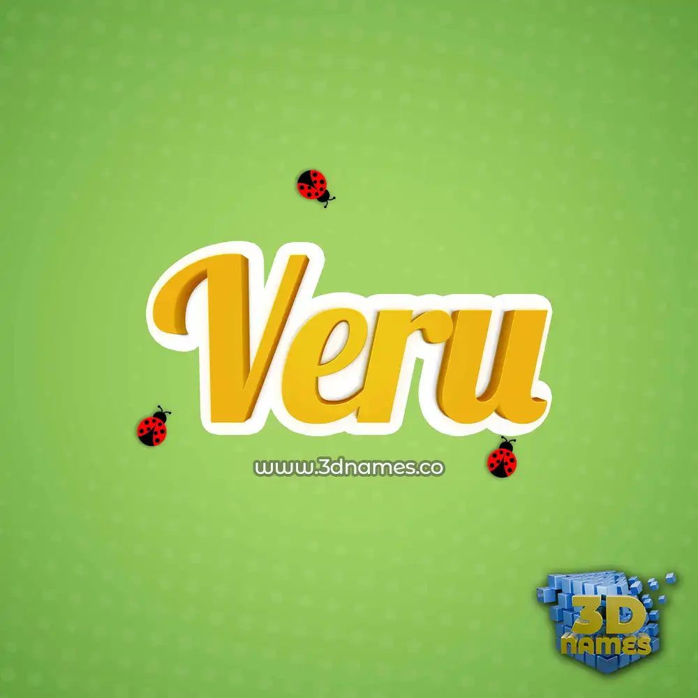 veru in Ladybugs style - 3D name wallpaper
