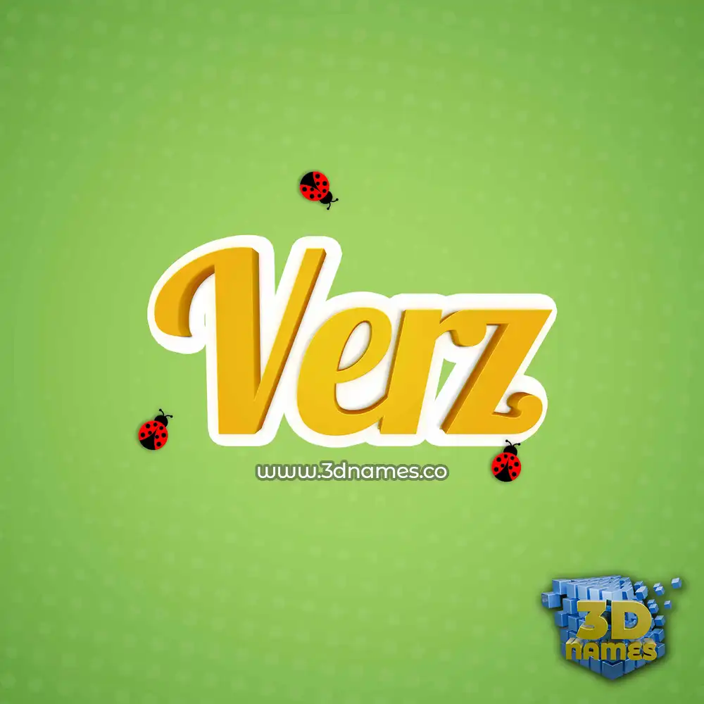 verz in Ladybugs style - 3D name wallpaper