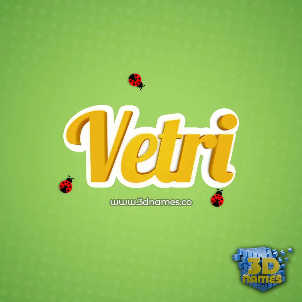 vetri in Ladybugs style - 3D name wallpaper