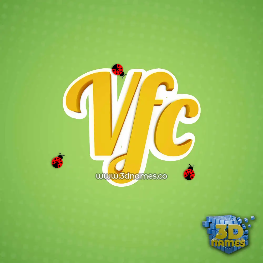 vfc in Ladybugs style - 3D name wallpaper