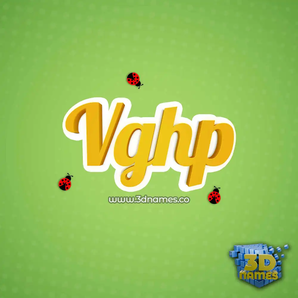 vghp in Ladybugs style - 3D name wallpaper