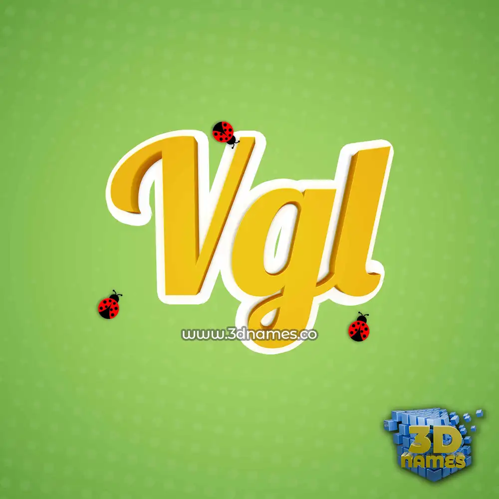 vgl in Ladybugs style - 3D name wallpaper