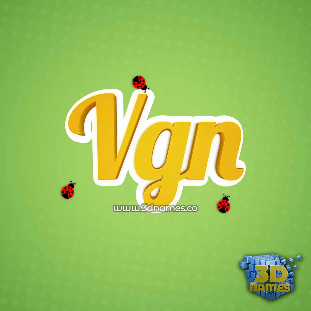 vgn in Ladybugs style - 3D name wallpaper