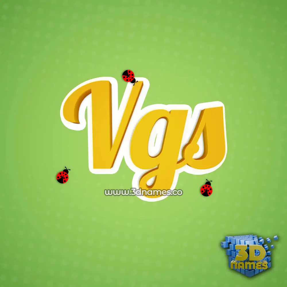vgs in Ladybugs style - 3D name wallpaper