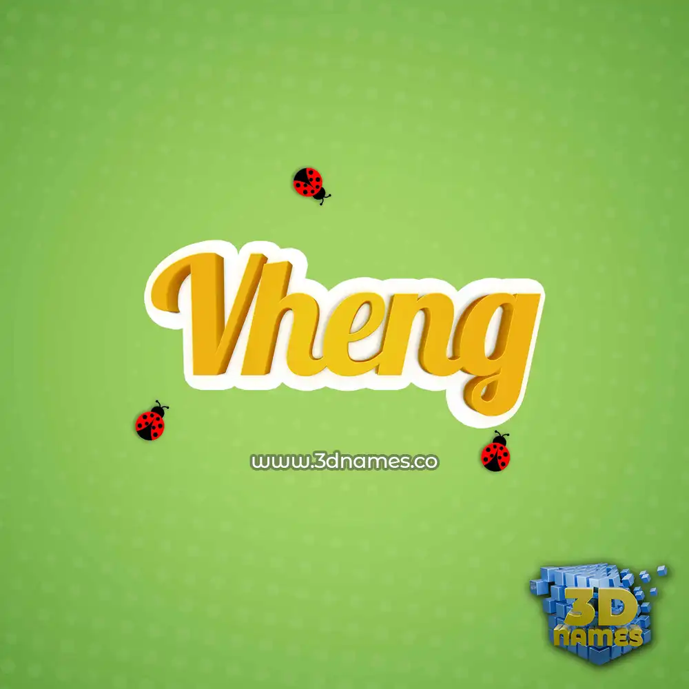 vheng in Ladybugs style - 3D name wallpaper