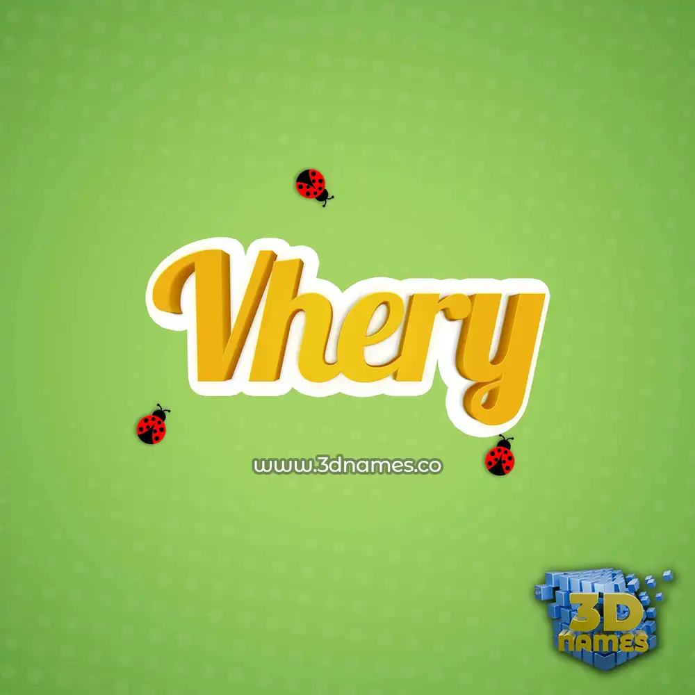 vhery in Ladybugs style - 3D name wallpaper
