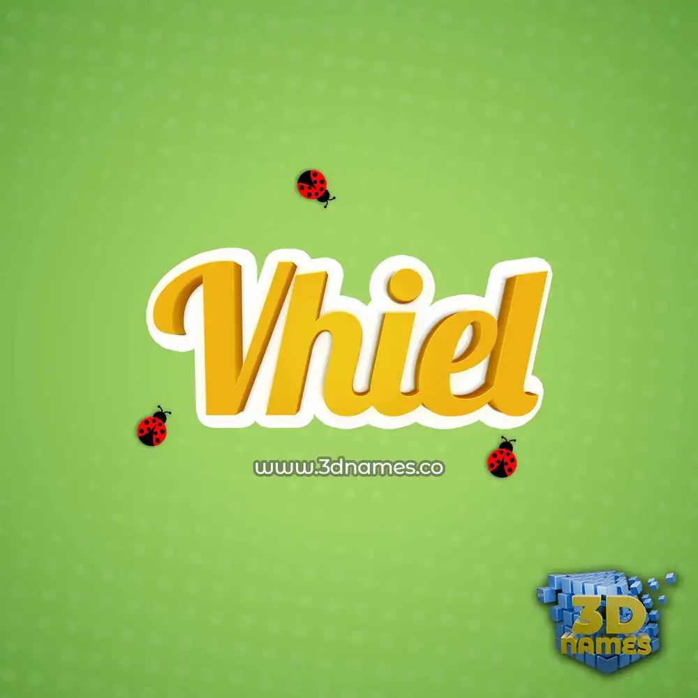 vhiel in Ladybugs style - 3D name wallpaper