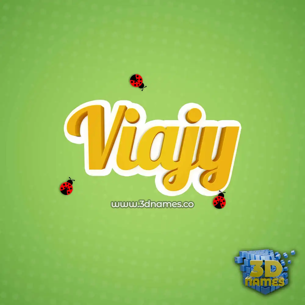 viajy in Ladybugs style - 3D name wallpaper