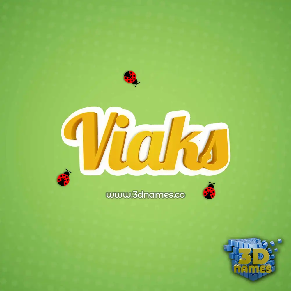 viaks in Ladybugs style - 3D name wallpaper