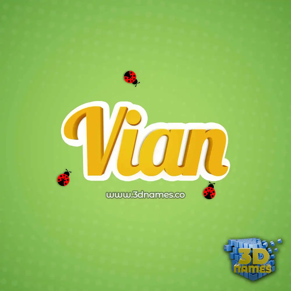 vian in Ladybugs style - 3D name wallpaper