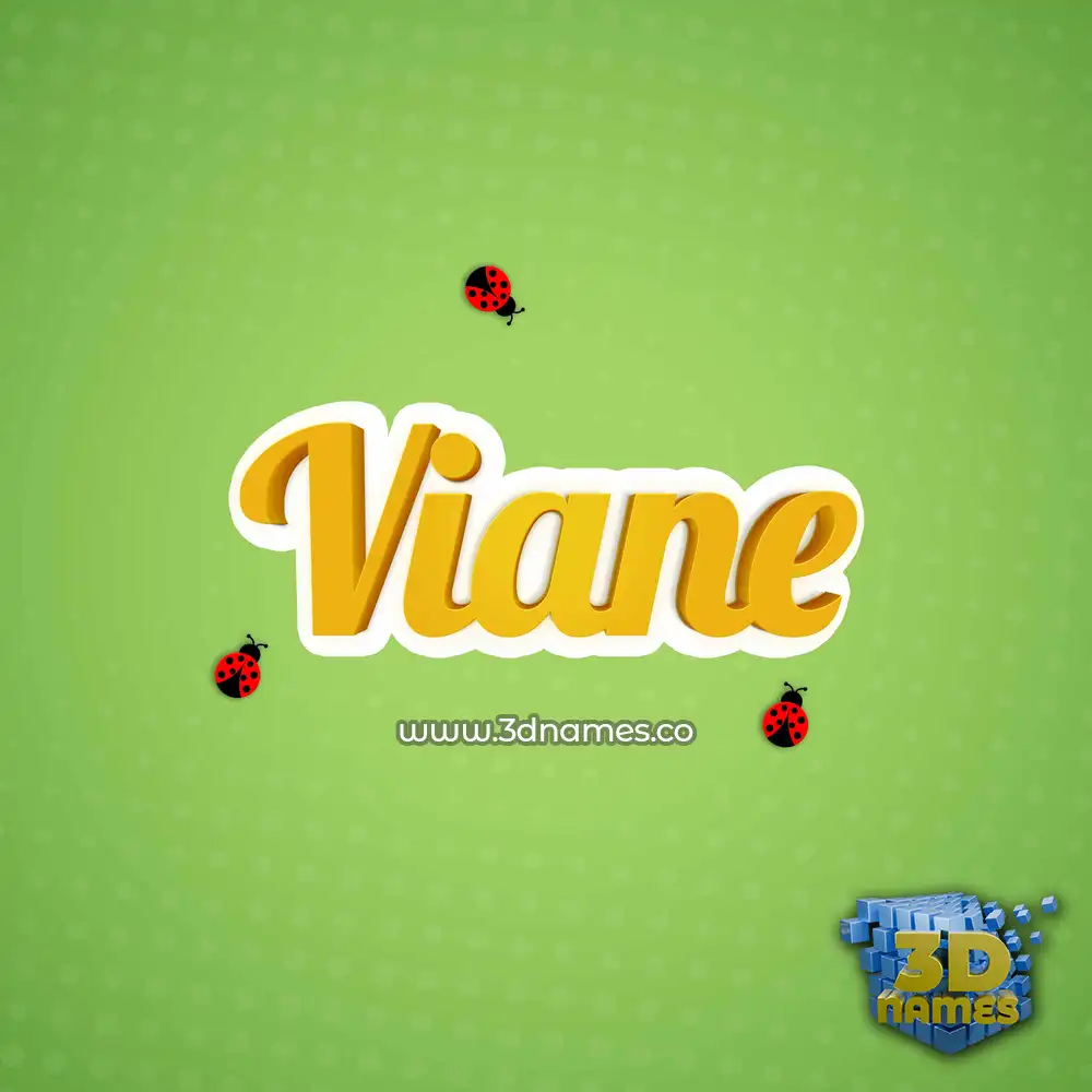 viane in Ladybugs style - 3D name wallpaper
