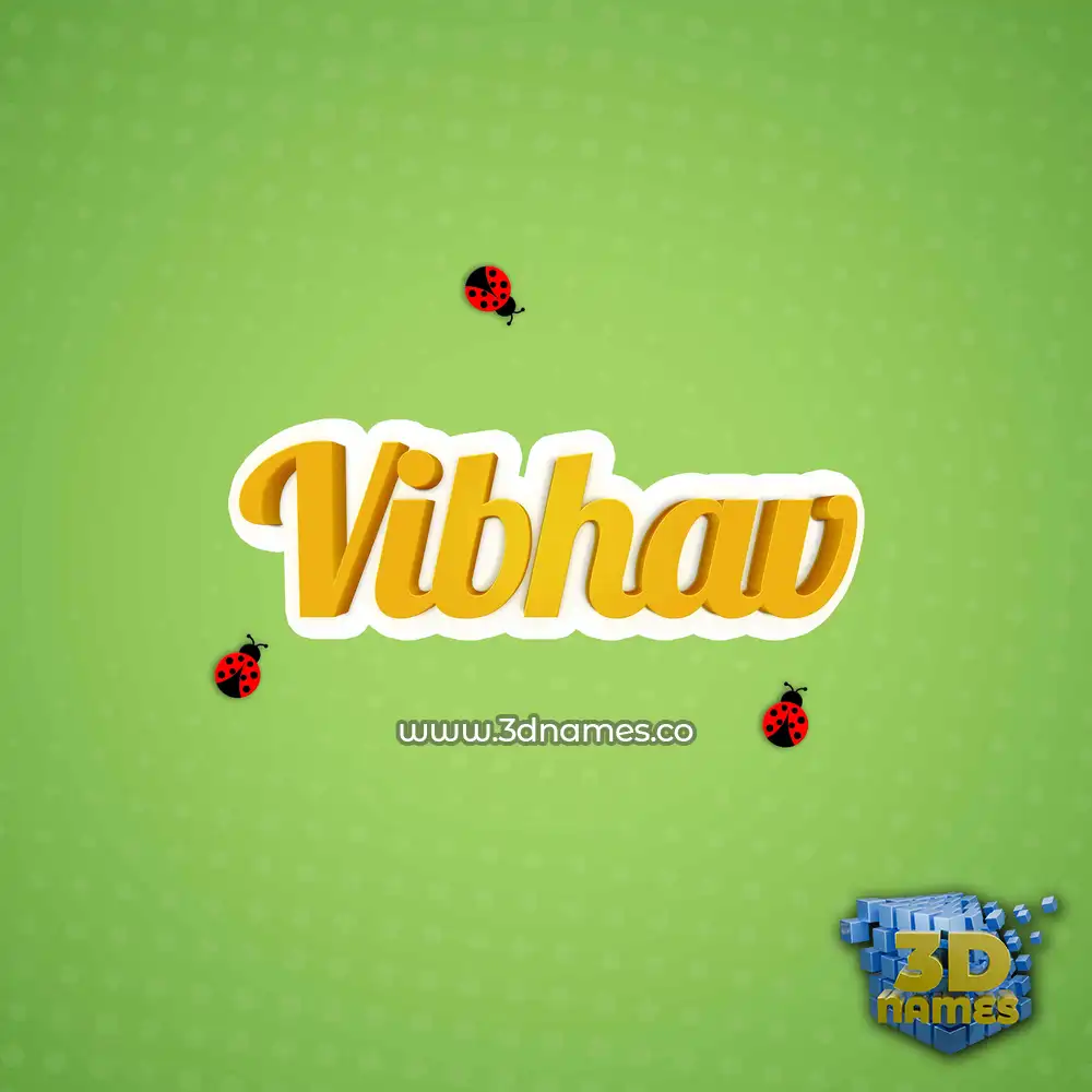 vibhav in Ladybugs style - 3D name wallpaper