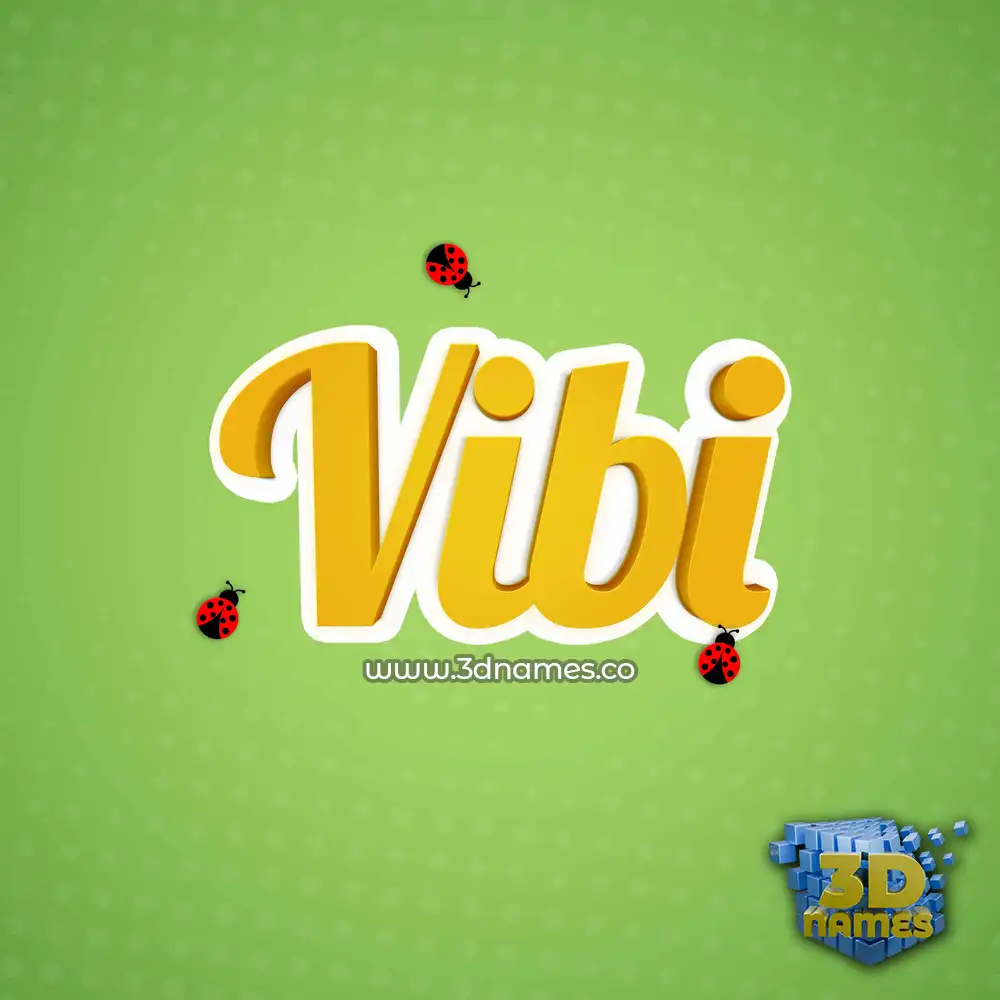 vibi in Ladybugs style - 3D name wallpaper