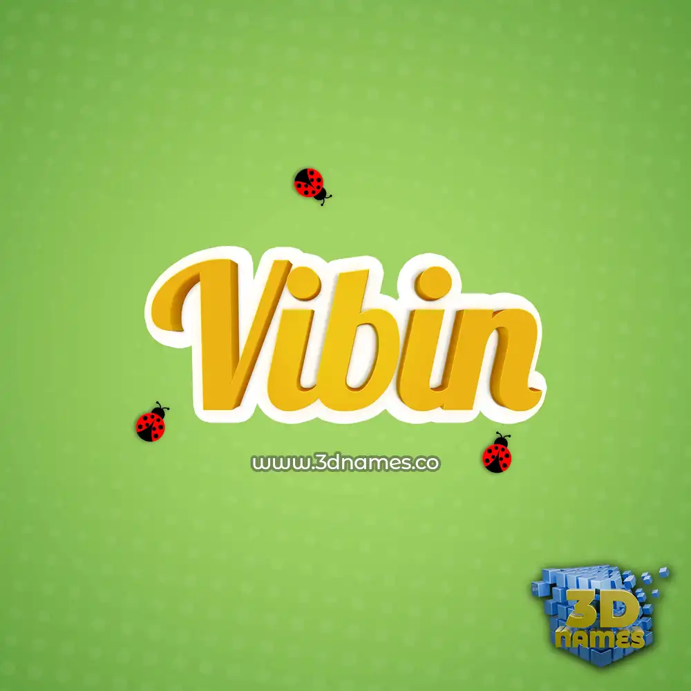 vibin in Ladybugs style - 3D name wallpaper