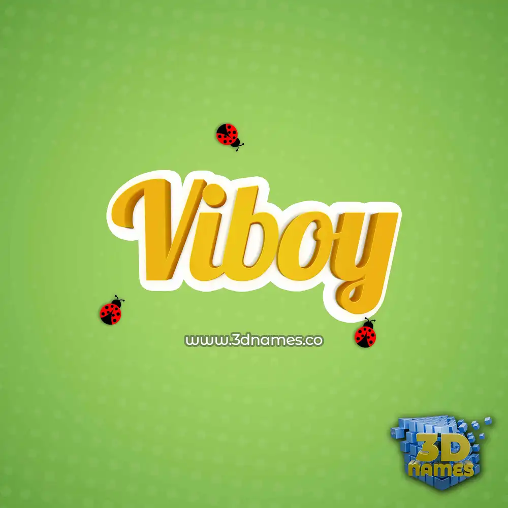 viboy in Ladybugs style - 3D name wallpaper