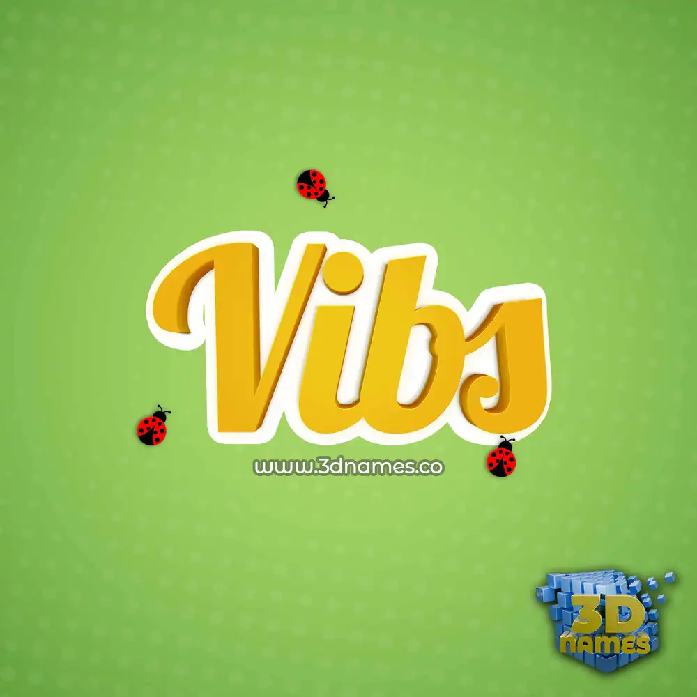 vibs in Ladybugs style - 3D name wallpaper