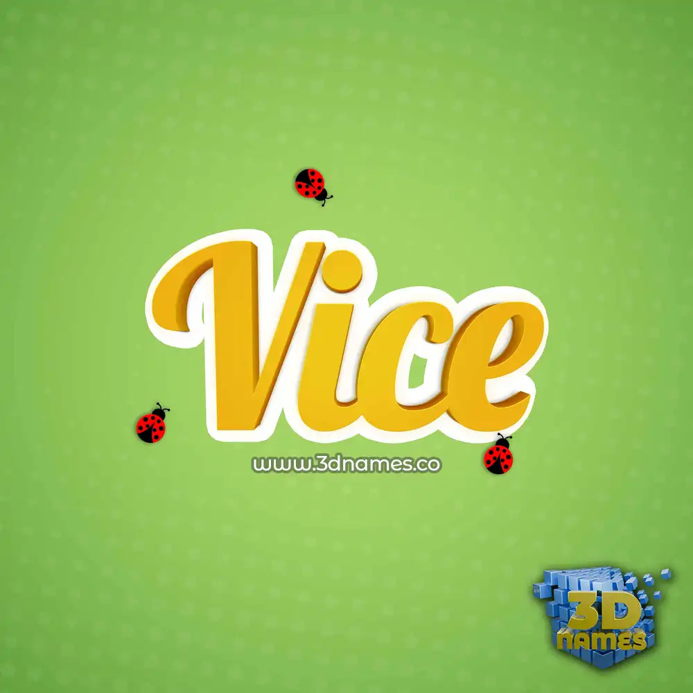 vice in Ladybugs style - 3D name wallpaper