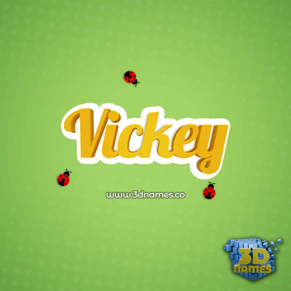 vickey in Ladybugs style - 3D name wallpaper