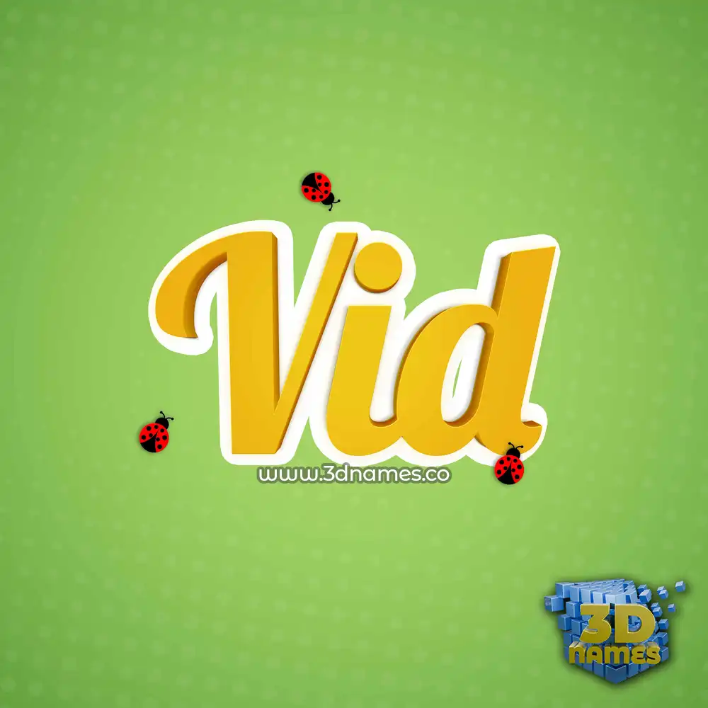 vid in Ladybugs style - 3D name wallpaper