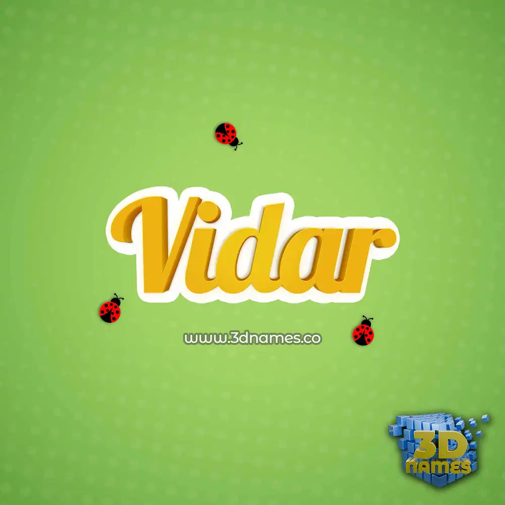 vidar in Ladybugs style - 3D name wallpaper