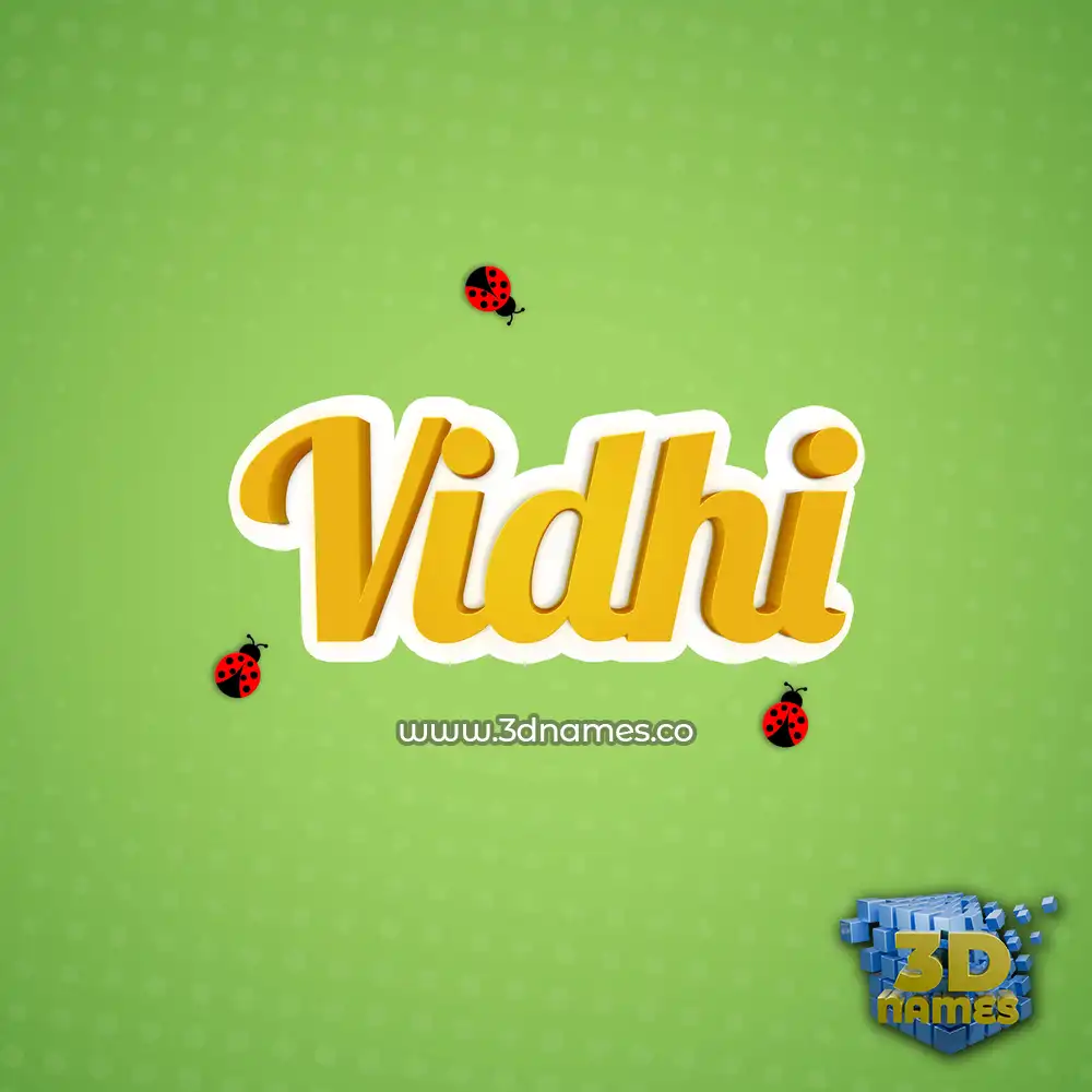 vidhi in Ladybugs style - 3D name wallpaper