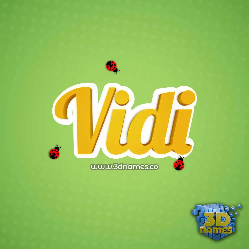vidi in Ladybugs style - 3D name wallpaper