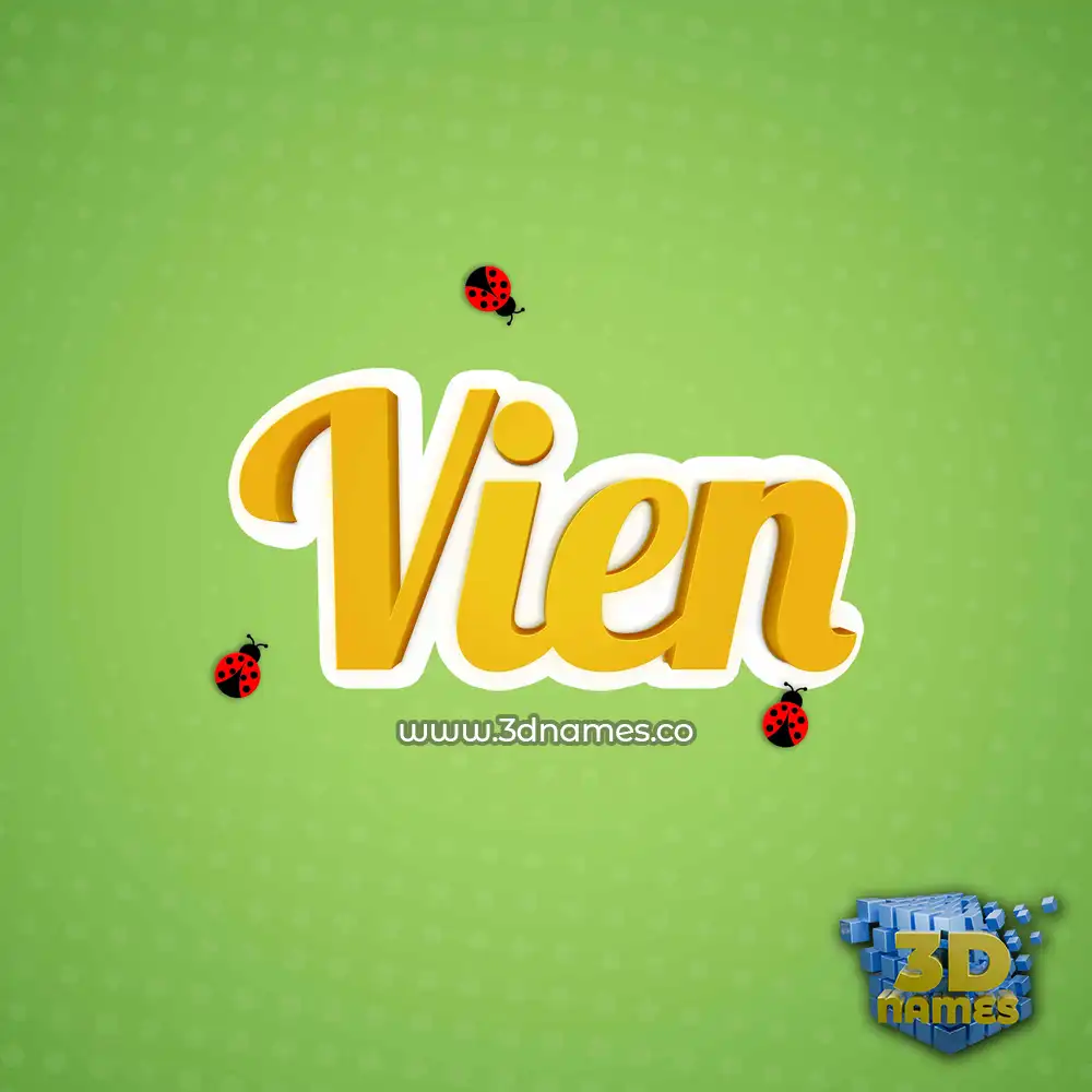 vien in Ladybugs style - 3D name wallpaper