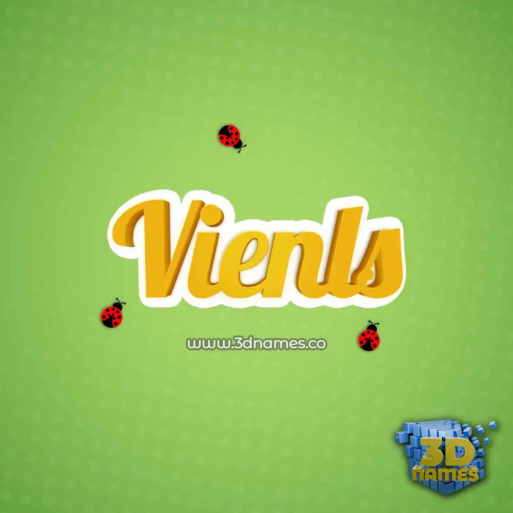 vienls in Ladybugs style - 3D name wallpaper