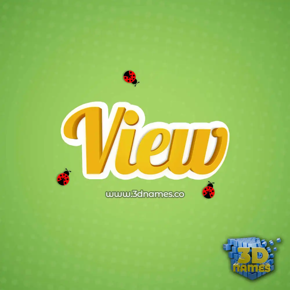 view in Ladybugs style - 3D name wallpaper