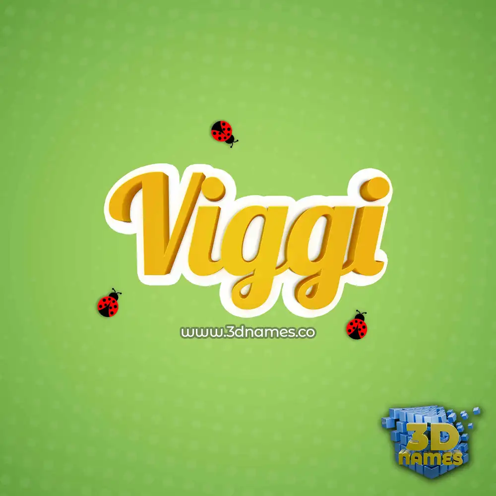 viggi in Ladybugs style - 3D name wallpaper