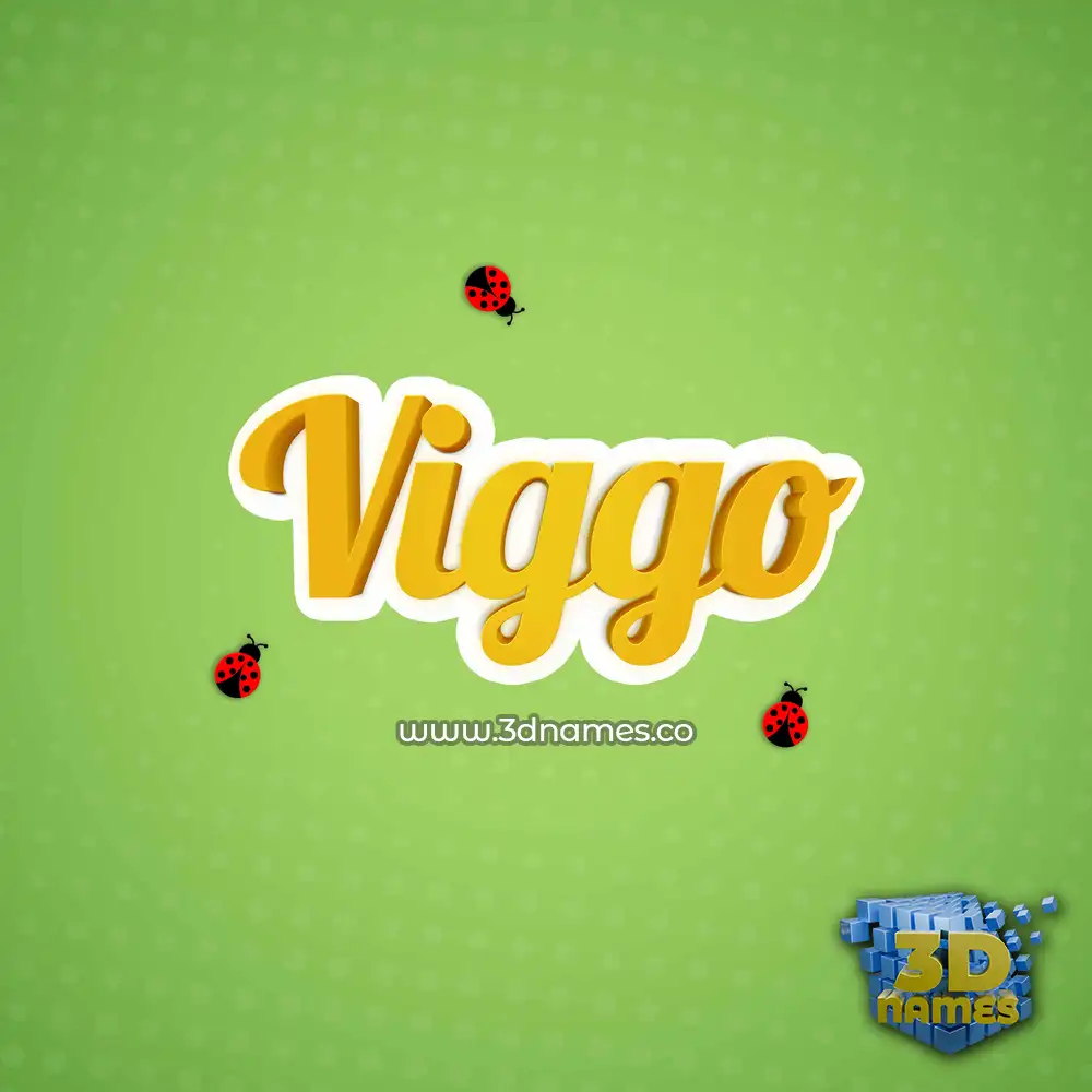 viggo in Ladybugs style - 3D name wallpaper