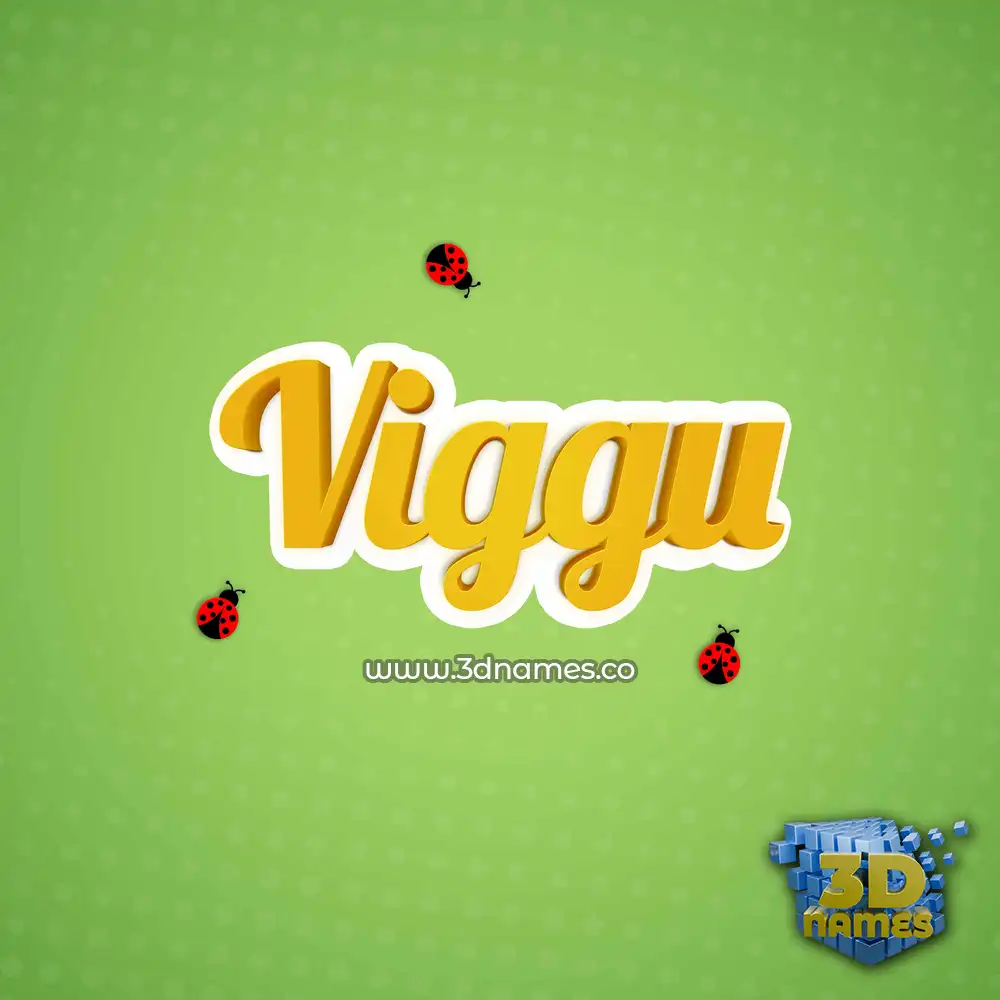 viggu in Ladybugs style - 3D name wallpaper