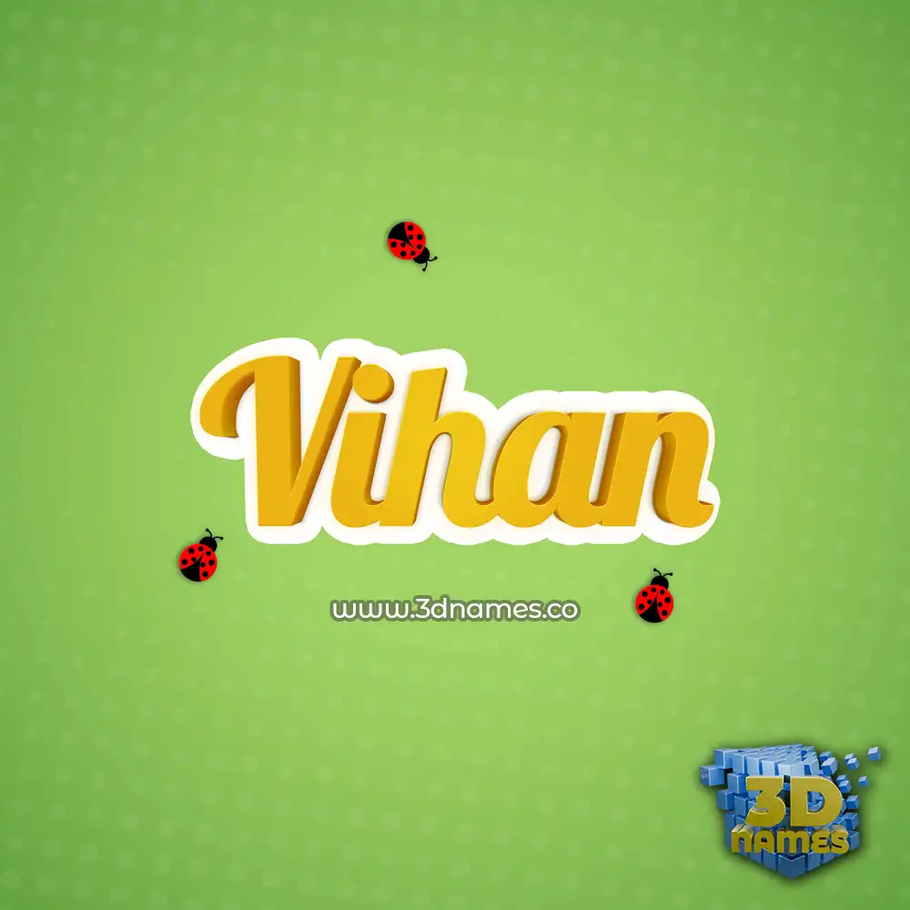 vihan in Ladybugs style - 3D name wallpaper