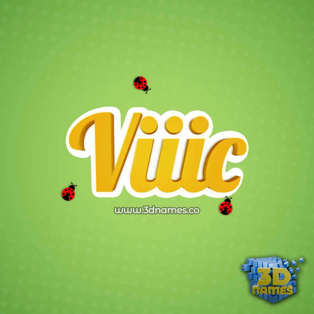 viiic in Ladybugs style - 3D name wallpaper