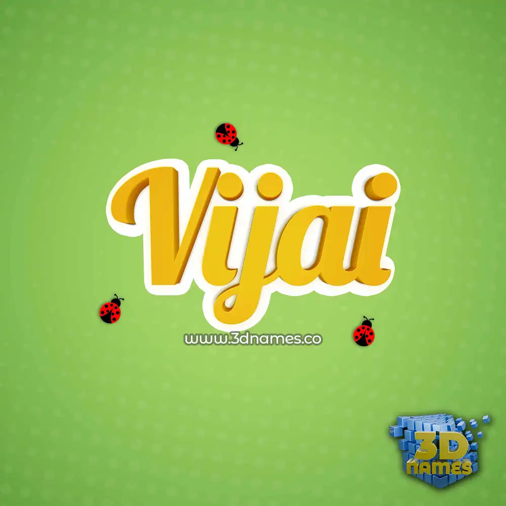 vijai in Ladybugs style - 3D name wallpaper