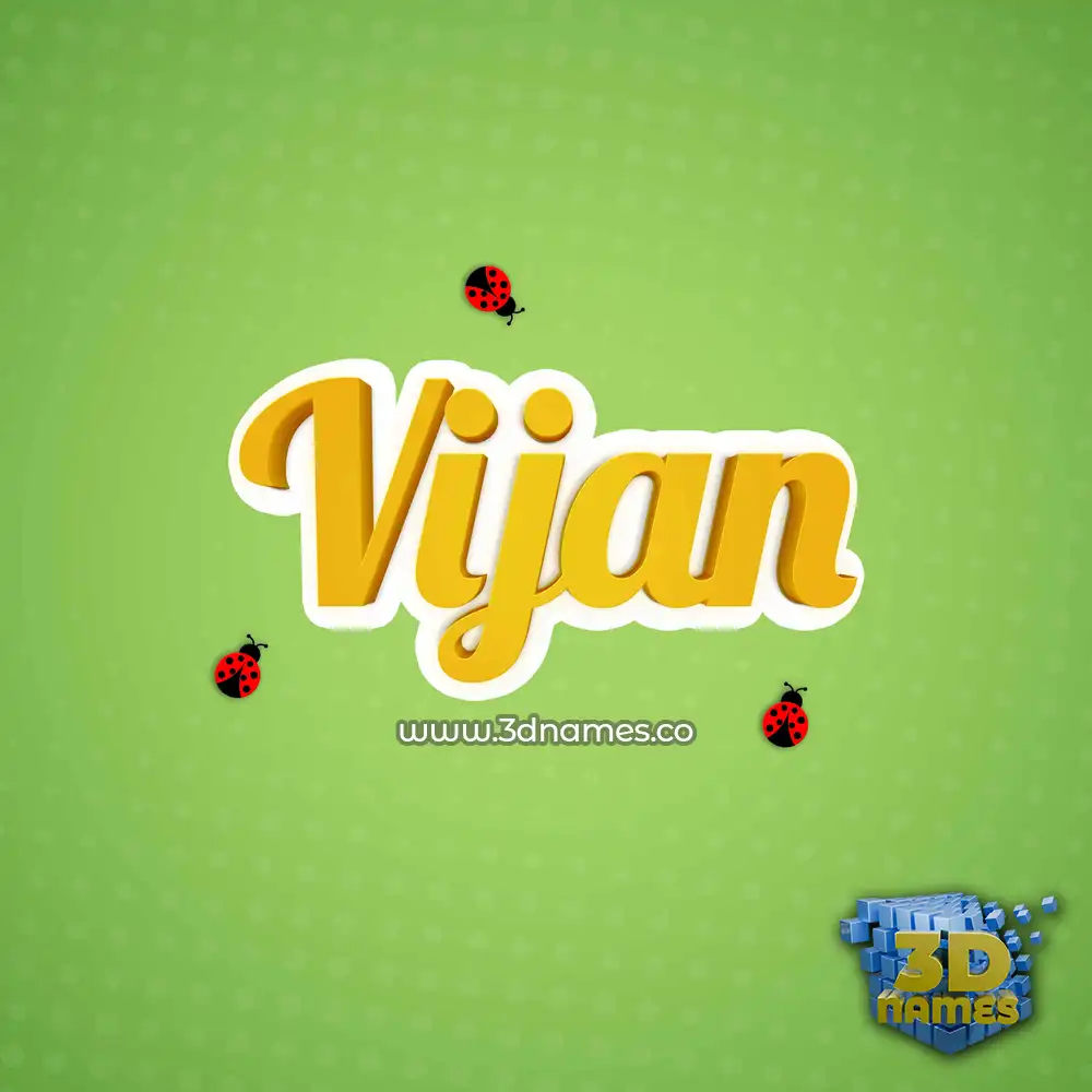 vijan in Ladybugs style - 3D name wallpaper