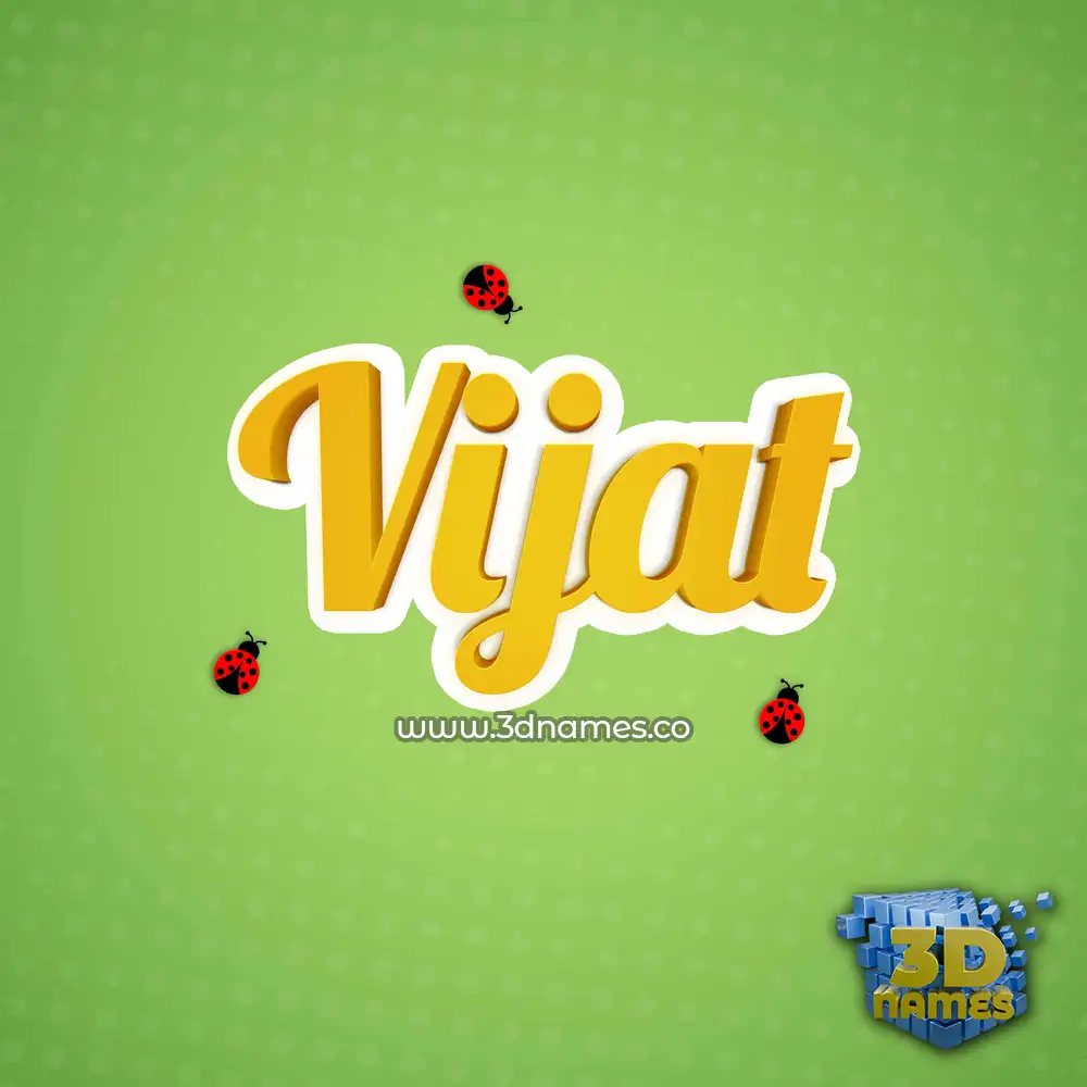 vijat in Ladybugs style - 3D name wallpaper
