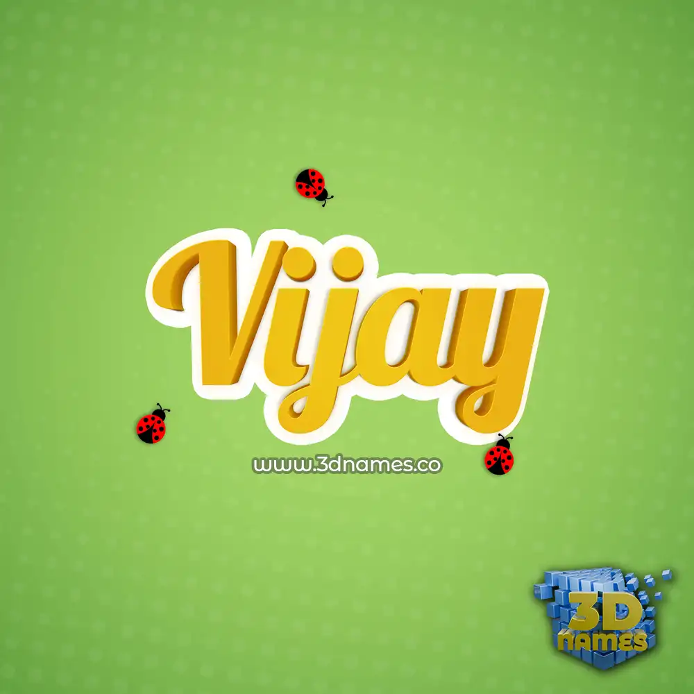 vijay in Ladybugs style - 3D name wallpaper