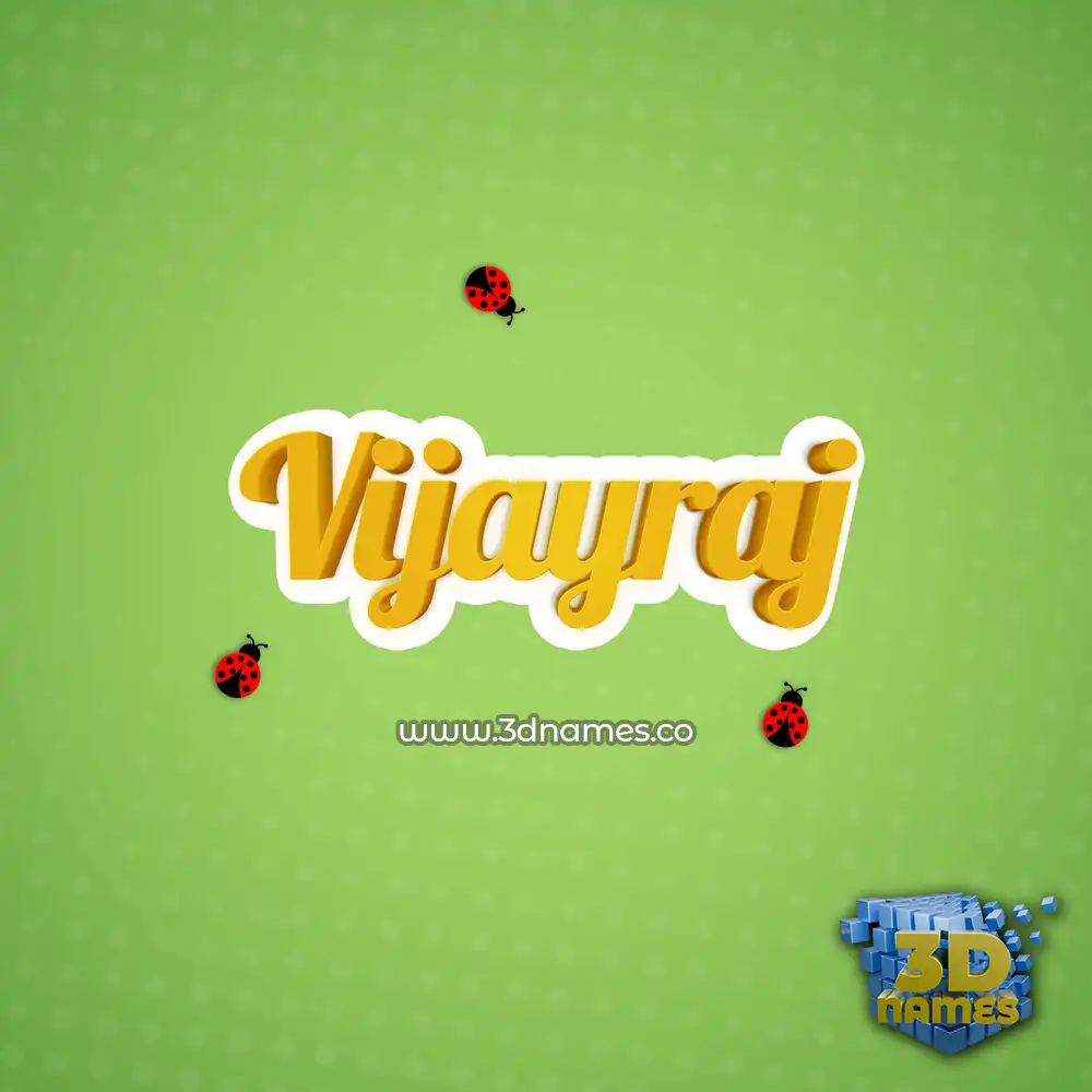 vijayraj in Ladybugs style - 3D name wallpaper