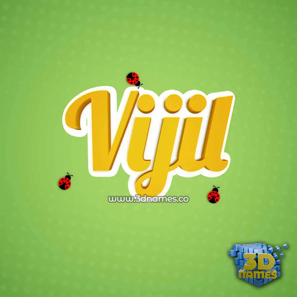 vijil in Ladybugs style - 3D name wallpaper