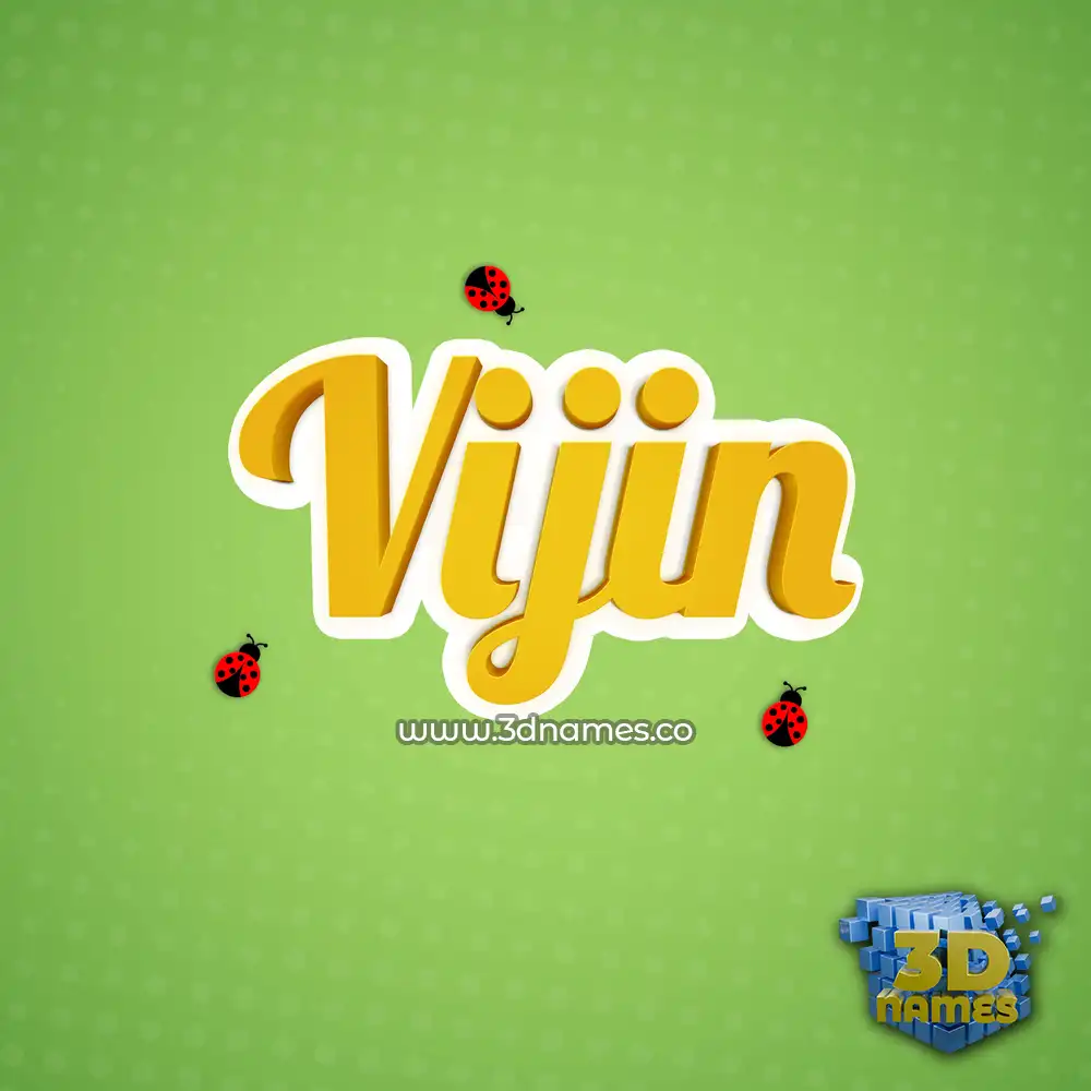 vijin in Ladybugs style - 3D name wallpaper
